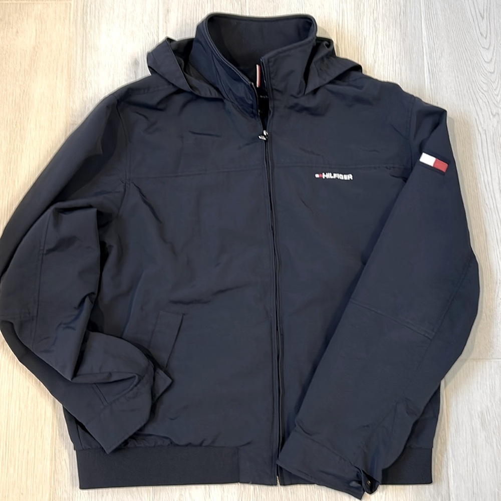 Tommy Hilfiger Classic Navy Blue Zip-Up Jacket